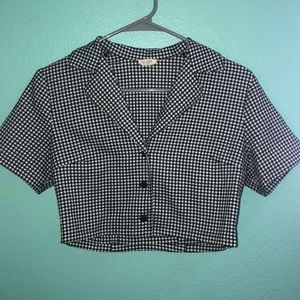Gingham Collared Top!